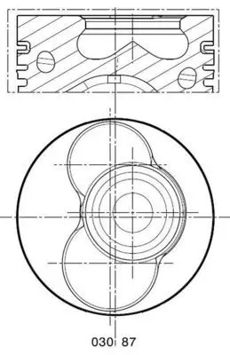 BEHR MAHLE  0308712 Piston Complete Vw 99471620