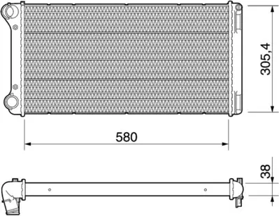 BEHR MAHLE 800603 Kühlmittelkühler Fiat Punto F.L.'03 1.9jtd 