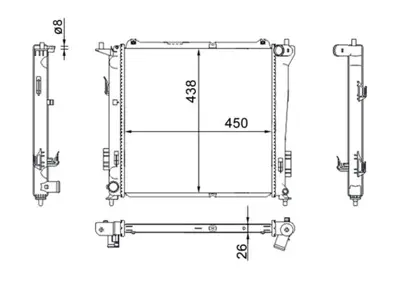 BEHR MAHLE 840039 Kühlmittelkühler Kia Ceed 1.6d 