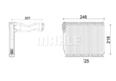 BEHR MAHLE  AE161000P Evaporator Hyundai I20 Tci-Mpi 