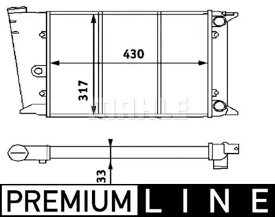 BEHR MAHLE  CR420000P Radyatör Vw Golf I -Jetta I-Div. 58002002 58552 VW2002 171121253 8MK376715291 65050 883433 171121253AJ 1103072 CR420000P