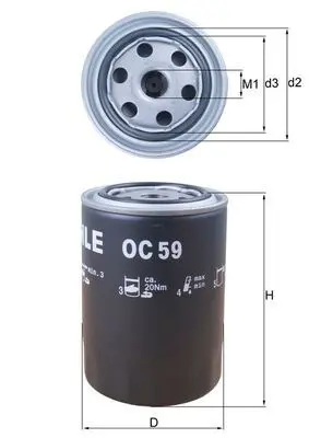 BEHR MAHLE  OC67 Yağ Filtresi Spin-On Oil Filter D9NN6714AA PH5300 WGL787 ECZ6714C 430143 L17582 SP416 592602 990937 920203C1