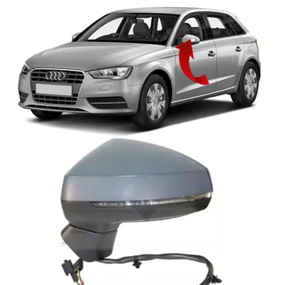 PRO-A 291459 Ayna Komple Sol Katlanir 10pin A3 Hb 2012-2019 8V0857527DGRU 8V1857409G 6141782 8V1857409AA9B9 8V0857535E 1033625 346076L0 8V1857409G9B9
