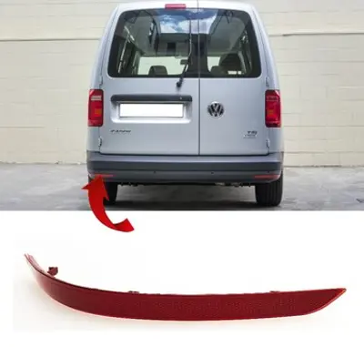 PRO-A 291987 Reflektor Arka Tampon Sol Caddy 2016-2022 1711008002 2K5945105D 2K5945105B 9563879 2297699 VG9074354 14274948 1111008002 5854929