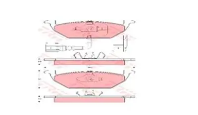 TRW  GDB1386 Ön Balata Fişli Küçük Golf4-Golf5-Jetta-Bora-Polo-... 1J0698151G 1K0698151F FDB1398D 6113865 13046071172 P733321 GDB1658DTE 6116582 FD6873N 1K0698151J