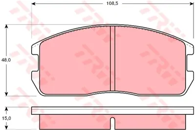 TRW  GDB365 Ön Balata Mitsubishi Lancer (83-92) Colt (82-92) MB366969 MB618576 V9118M015 X3511008 MB534903 MB407460 MB668722 AY040MT007 D6010 MR389503