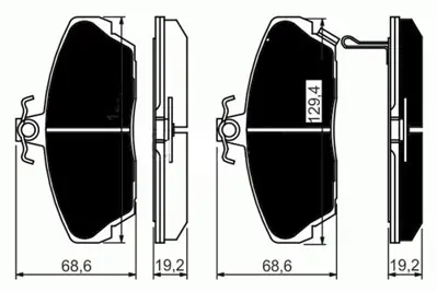 TRW  GDB496 Ön Fren Balata Honda Civic 1.6l D16 Vtec Vti 01-05... 45022S6DE51 GBP90336 GBP90324 986424012 45014S6DE11 P52020 GBP90321 PFK397 45022ST3E00 GBP90325AF