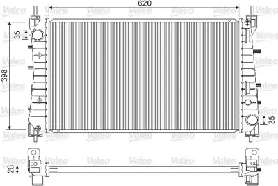 Valeo  733203 Radyatör Fiat Linea Multijet 1.3 1.6 D- T-Jet 1.4 51785217 FT2359 D7F032TT 21576 KFTA2359 236 60172359 11M45 195500 8346346
