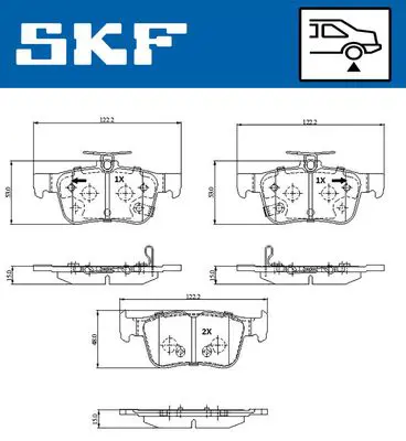 SKF VKBP91331A Arka Fren Balata Honda Civic 1.6l R16b 4 Kapi Seda... 43022TBAA02 43022T60A01 43022TGHA01