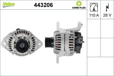 Valeo  443206 Alternatör Fh - Fm - Magnum 20409228 20849349 20409240 20849351