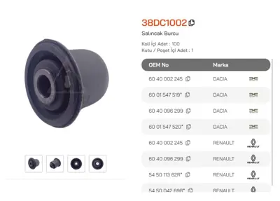 ASMETAL 38DC1002 Alt Salincak Burcu Logan-Sandero 04- 1.2-1.4-1.4 Mpi-1.5dci-1.6-1.6mpi 16146100000 26304 3124201 60926304 JBU751 L25819 TD729W