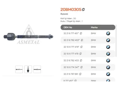 ASMETAL 20BM0305 Rot Mili Bmw 5-Seri 03-09 E60-E61/6-Seri 05-10 E63-E64 2708901