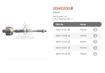 ASMETAL 20NS1200 Rot Mili Juke 10-> 