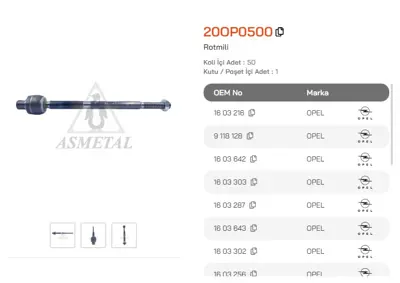 ASMETAL 20OP0500 Rot Mili Astra H/Zafira (283 Mm) 2508401