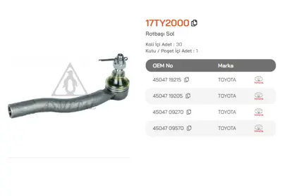 ASMETAL 17TY2000 Rot Basi Corolla 08->/Auris 07-> Sol 3499201