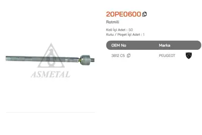ASMETAL 20PE0600 Rot Mili P206 2550201 JAR173