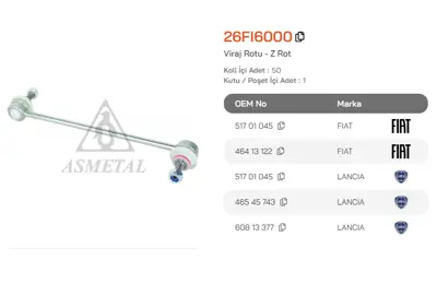 ASMETAL 26FI6000 Z Rot Marea 96-> On 2675902 JTS352