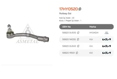 ASMETAL 17HY0520 Rot Basi Accent Blue 11->/Rio 12->/Picanto Sol ADG087194 L43130