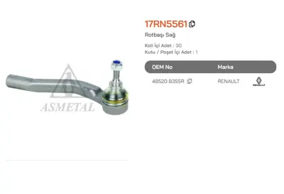 ASMETAL 17RN5561 Rot Basi Clio Iv 12->/Captur Sag 