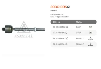 ASMETAL 20DC1005 Rot Mili Duster 10-> 3577901 JAR1079