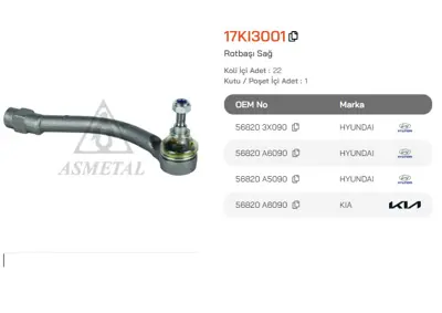 ASMETAL 17KI3001 Rot Basi I30 11->/Elantra 11->/Ceed 12-> Sag TA2918