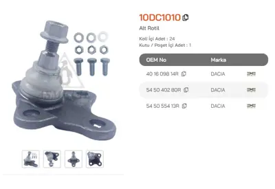 ASMETAL 10DC1010 Rotil Duster 17-> Sag-Sol 