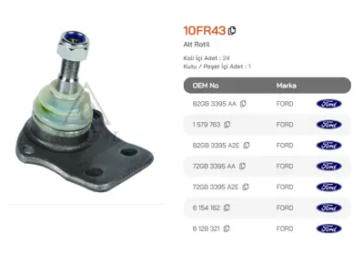 ASMETAL 10FR43 Alt Rotil Ford Granada 78- 1166401