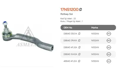 ASMETAL 17NS1200 Rot Basi Juke 10-> Sol 36160200014