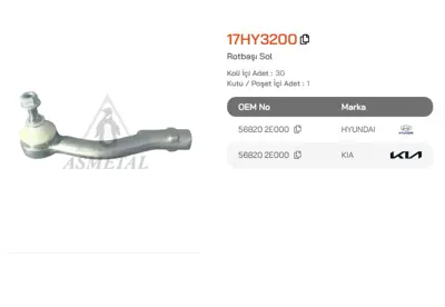 ASMETAL 17HY3200 Rot Basi Sportage/Tucson 04-> Sol 