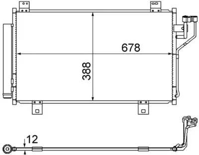 BEHR MAHLE 841370 A/C-Kondensator Mazda 6 