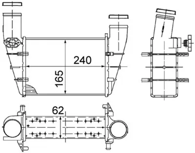 BEHR MAHLE 3PK946 Turbo Radyatörü (Intercooler) Passat-A4-A6- 1.8 T-... 058145805A 058145805B 058145805G