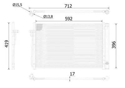BEHR MAHLE 506868 Klima Radyatoru Bmw M54 N62 N73 E60 E65 E63 E64 8FC351301321 G402320 64509122825 169637 8022024 94679 6005267 64502282939 52000N 64538379885