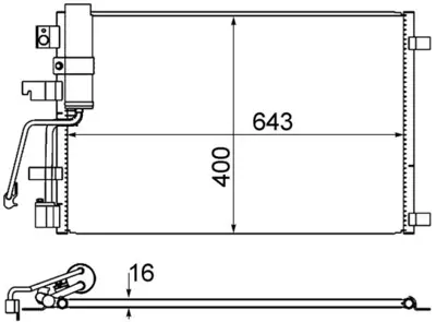 BEHR MAHLE 574710 A/C-Kondensator Nissan Qashqai 