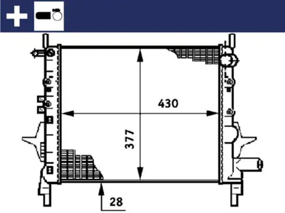 BEHR MAHLE 731430 Kühlmittelkühler Renault Twingo 1.2 