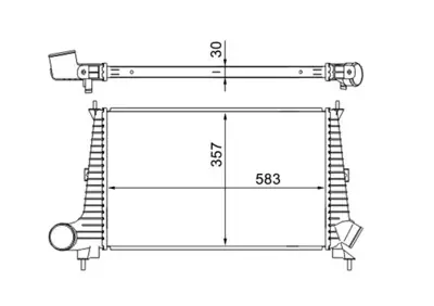 BEHR MAHLE 732704 Ladeluftkühler Saab 9-5 (Ys3e) 