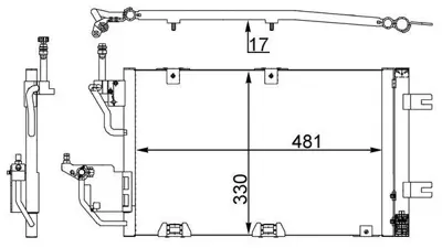 BEHR MAHLE 733512 A/C-Kondensator Opel Astra H / Zafira 