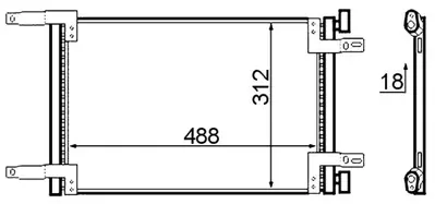 BEHR MAHLE 734385 A/C-Kondensator Fiat Doblo 