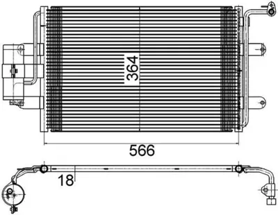 BEHR MAHLE 734767 A/C-Kondensator Vw Golf Iv/ Audi A3/ Div. 