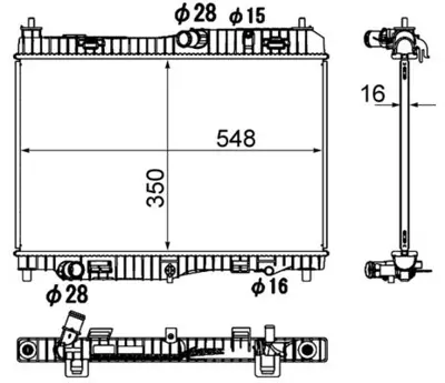 BEHR MAHLE 807571 Motor Su Radyatoru Fiesta 08>12 Vi 08> 1.4 E... 8V518005FA 1775583 8MK376790501 1566662 1053114 8V518005FC CR1896000S 69234 DRM10005 PL322528