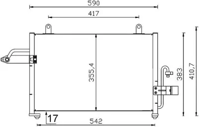 BEHR MAHLE 820432 A/C-Kondensator Daewoo Rezzo 