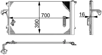 BEHR MAHLE 820485 A/C-Kondensator Vw Touareg/Porsche Cayenn 