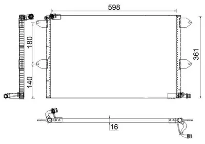BEHR MAHLE 820533 A/C-Kondensator Vw Polo/ Caddy 