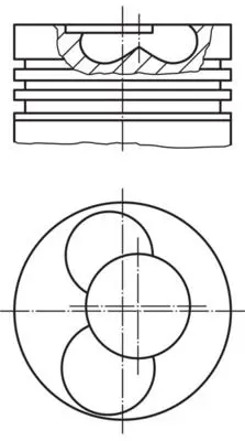 BEHR MAHLE A1043 Motor Piston-Segman (0.50) Caddy 1.9 Tdi (Afn) 3.4... 028107065AB 028107065AC