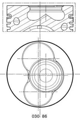 BEHR MAHLE A1168 Motor Piston-Segman (0.50) Vw T5 (Axb-Axc) 1.2 Sil... 