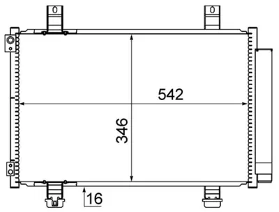 BEHR MAHLE D4462 A/C-Kondensator Opel Agila B 