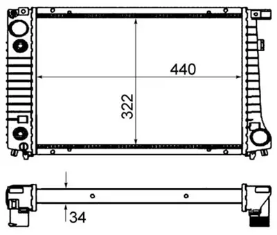 BEHR MAHLE D8015 Kühlmittelkühler Bmw E30 