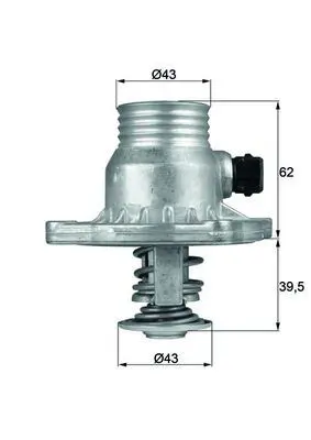 BEHR MAHLE L306 Termostat (105°) Bmw E38 E39 M60 62 11531437526 TM12105 FTS324105 1H4Z8A570AA PEL000060 PBM000010 CT5007 8620213105 TH32205G1 820427
