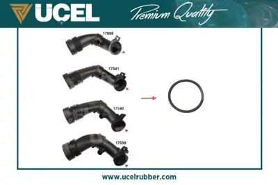 ÜÇEL 52560 Turbo Borusu Contasi Ok İle Gösterilen Conta Citro... 1434F7 503957 601095 AS503957 AS601095 1434G3 503944 AS503944