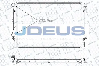 JDEUS M0010710 Su Radyatoru Golf5-Jetta-Touran-A3-Octavia-Suberb-Leon 1.4tsi 08-> 650x439x34 