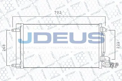 JDEUS M7250130 Klima Radyatoru Polo-Fabia 10-> 613x331x16 